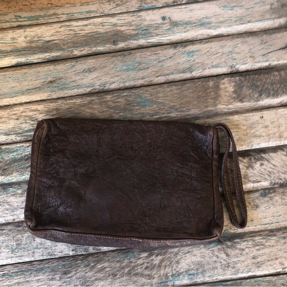 Gustto Leather Wristlet Chocolate Brown - Picture 3 of 9